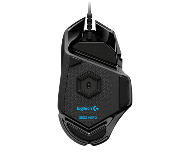 Logitech G502 HERO Gaming Muis onderzijde