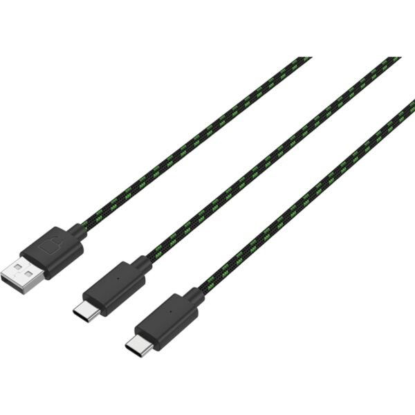 Venom 1100 mAh Batterij Twin Pack Wit - laadkabel